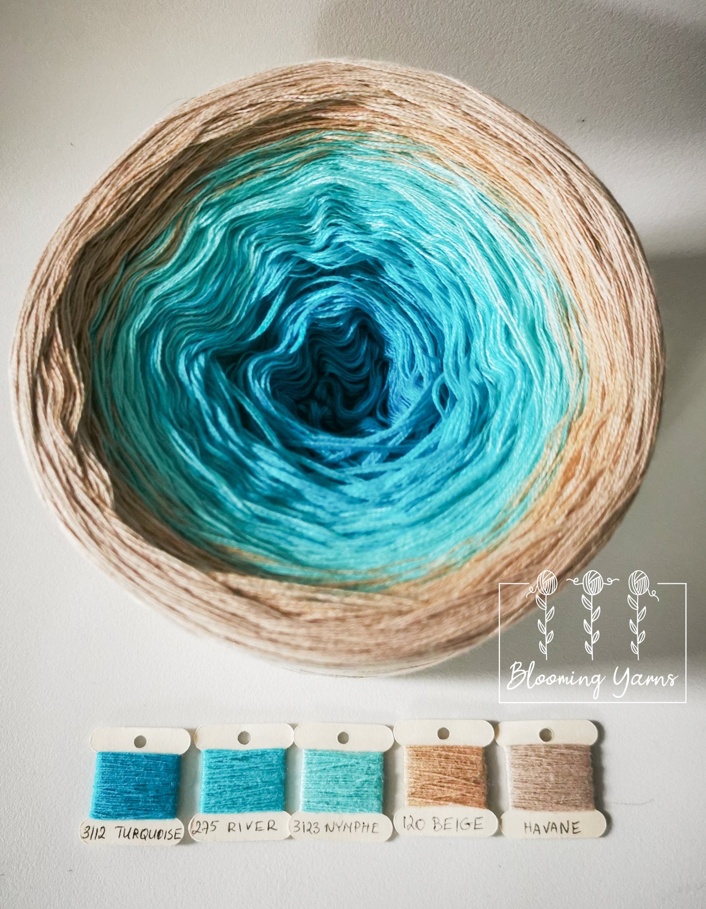 Gradient ombre yarn cake, colour combination C096