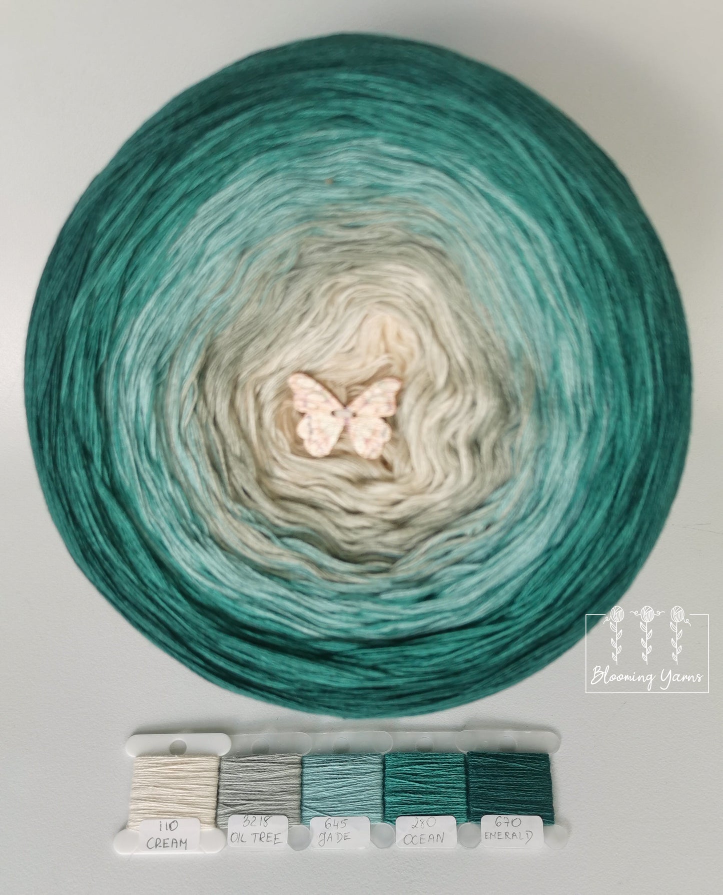 Gradient ombre yarn cake, colour combination C158