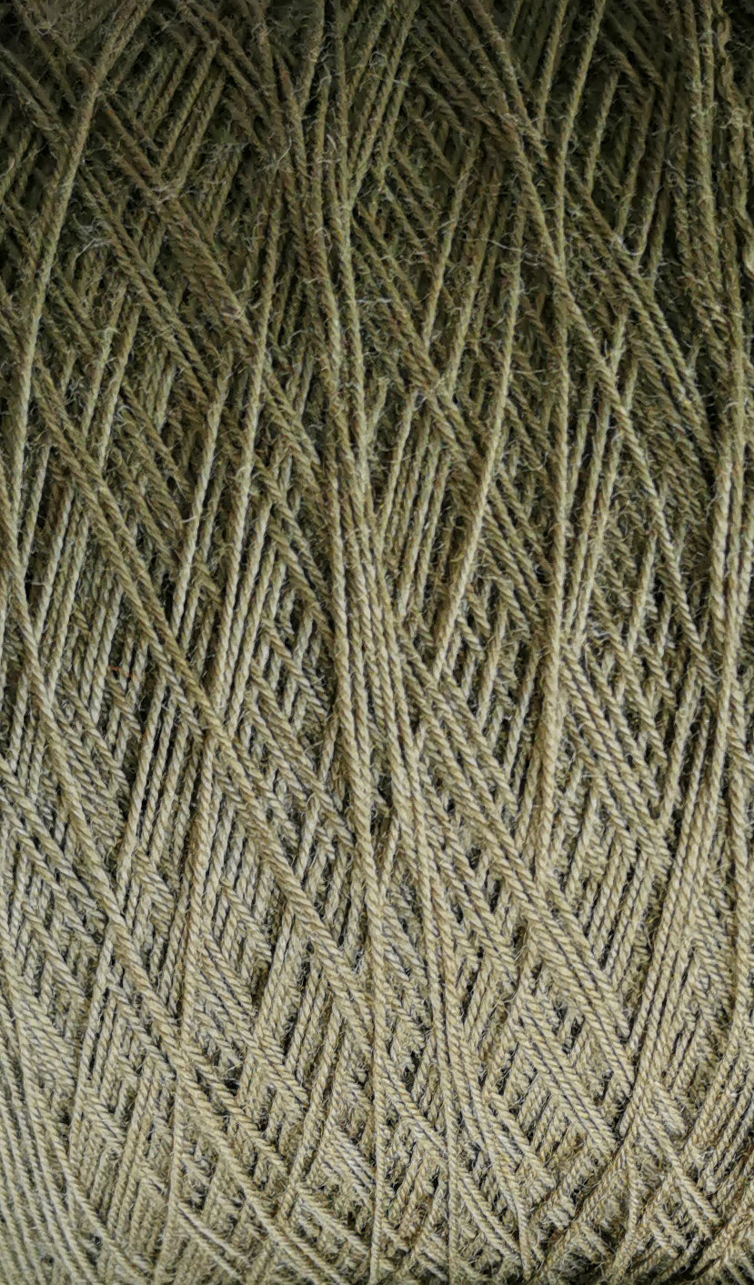 wool/nylon blend yarn in khaki