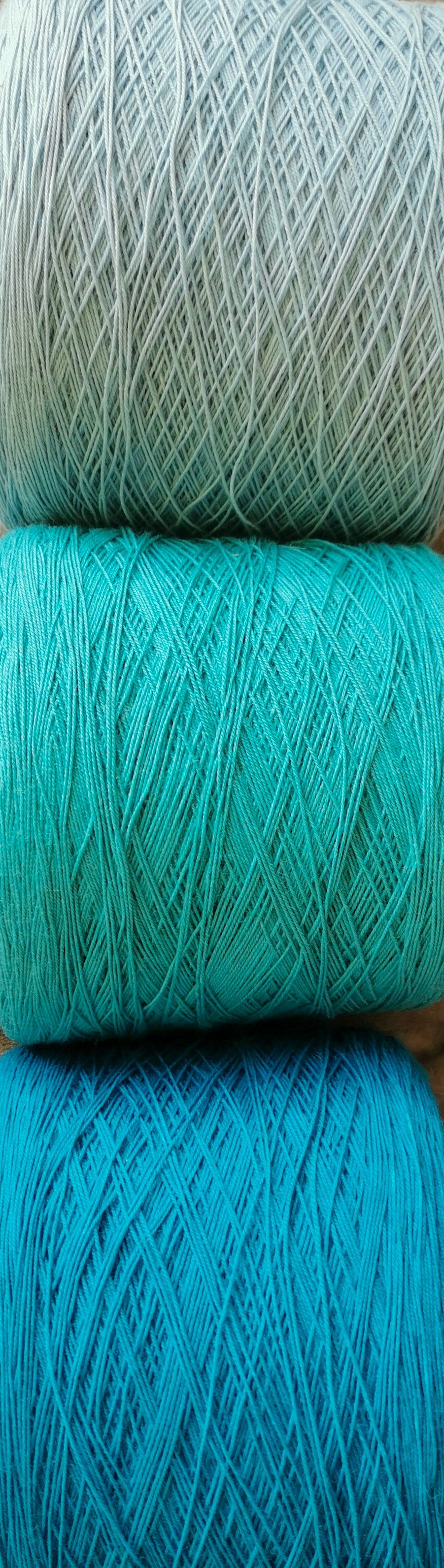 wool/nylon blend yarn in pale blue