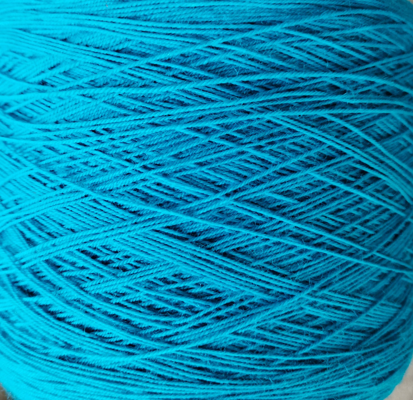 wool/nylon blend yarn in sea blue