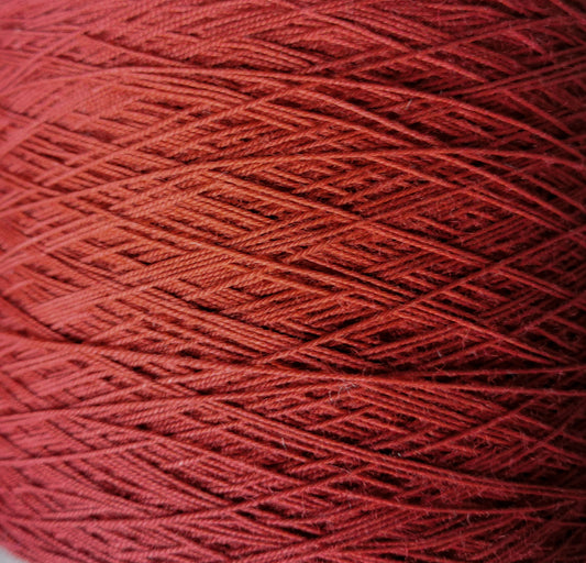 wool/nylon blend yarn in dark red