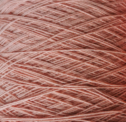 wool/nylon blend yarn in prawn pink
