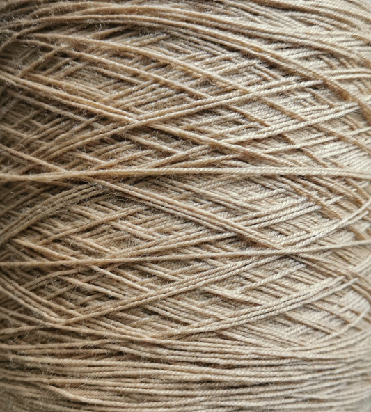 wool/nylon blend yarn in light beige