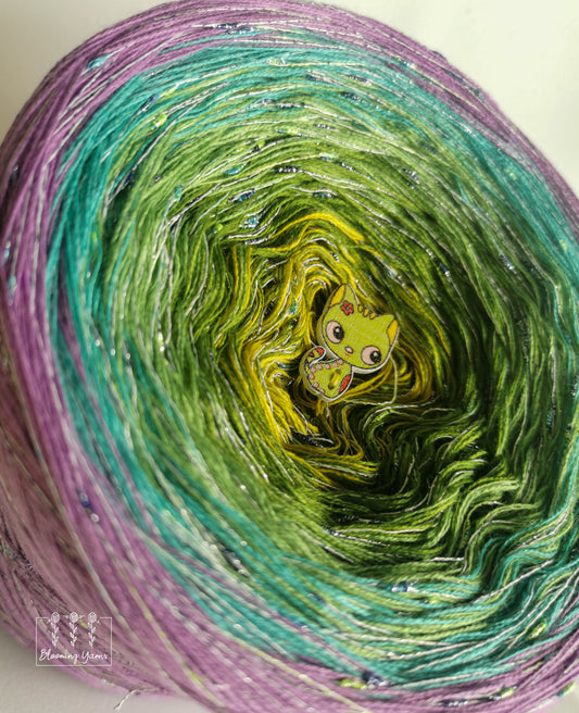 Gradient ombre yarn cake, spring colour combination C201 by Maggie