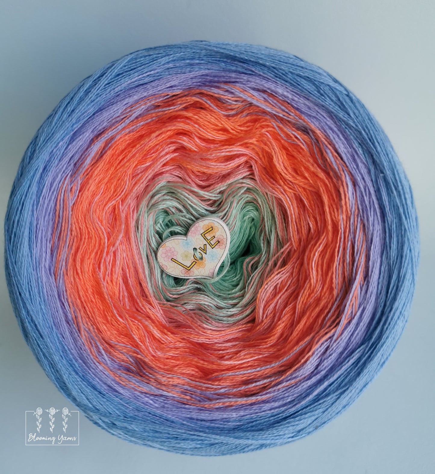 Gradient ombre yarn cake, spring colour combination C206 by Debbie