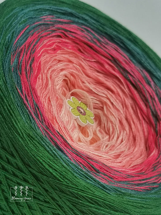 Gradient ombre yarn cake, spring colour combination C208 by Justyna