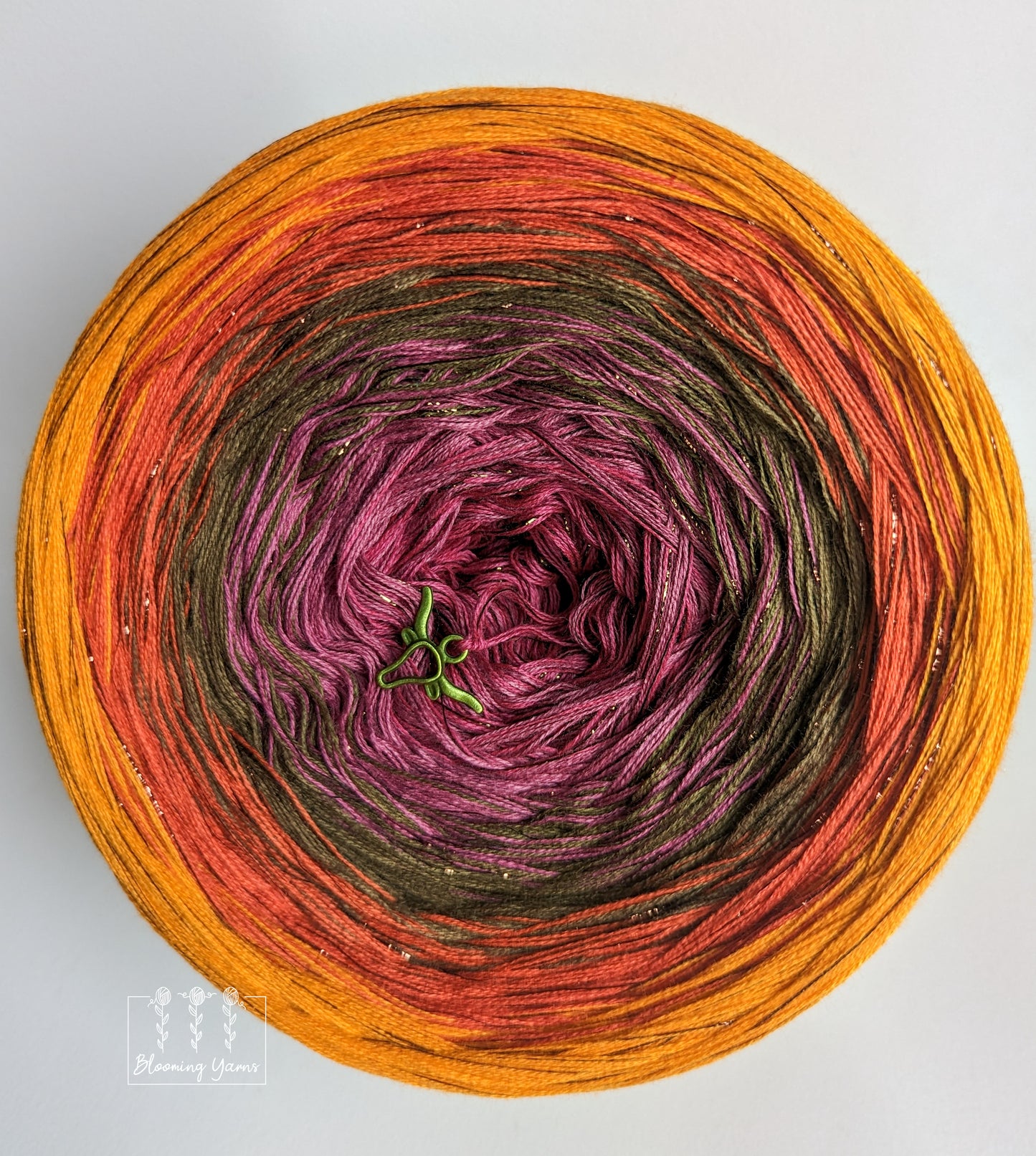 Colorful Yarn Cakes — Orange & Shiny