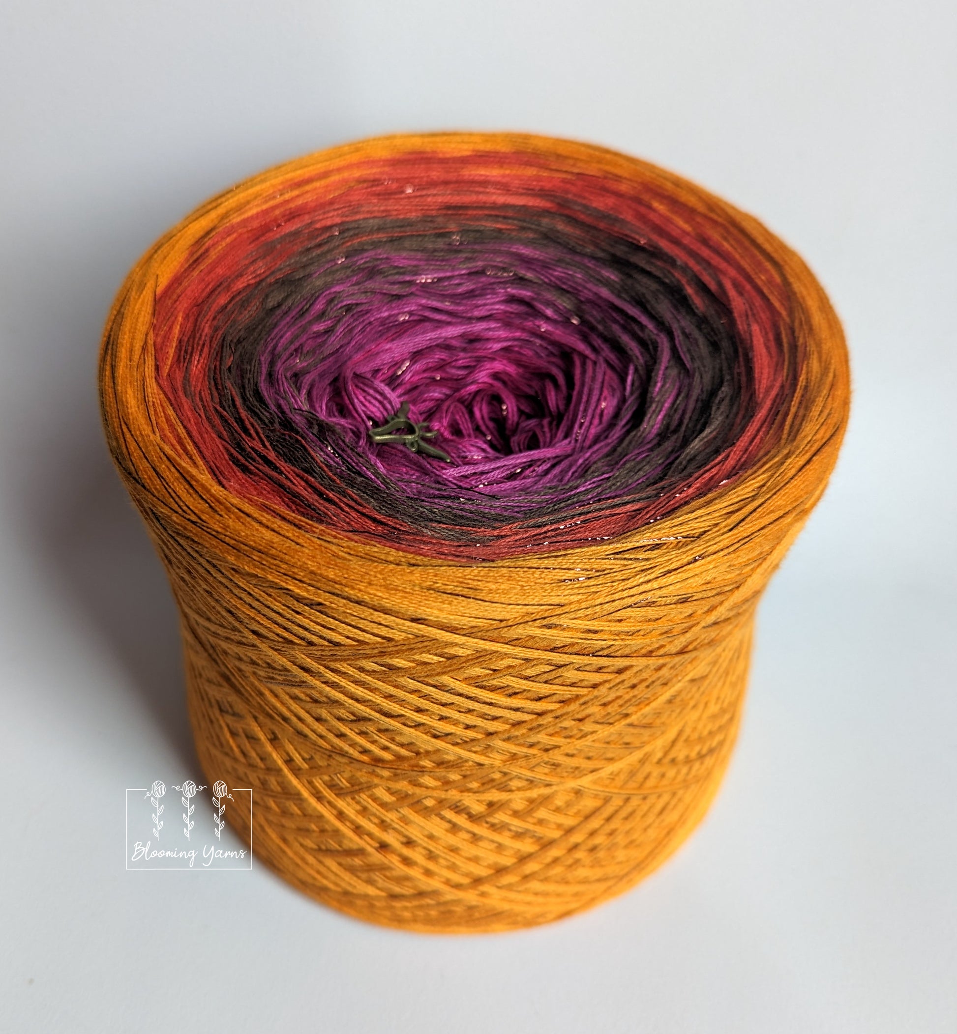Colorful Yarn Cakes — Orange & Shiny
