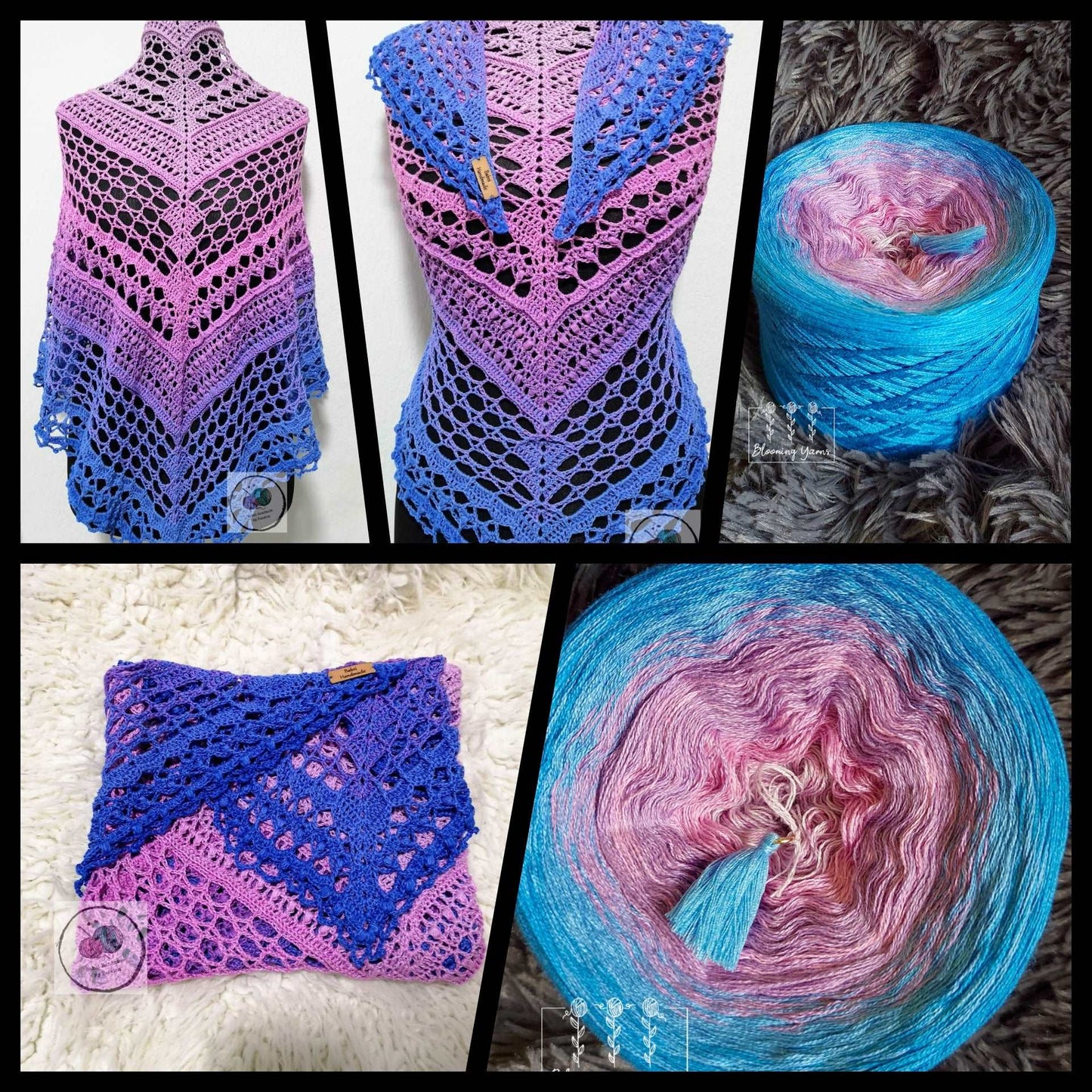 Gradient ombre yarn cake, colour combination C046